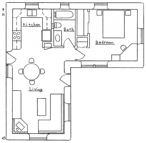 L Shaped House Plan