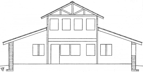 Earthbag Building: Barn-style House Plan