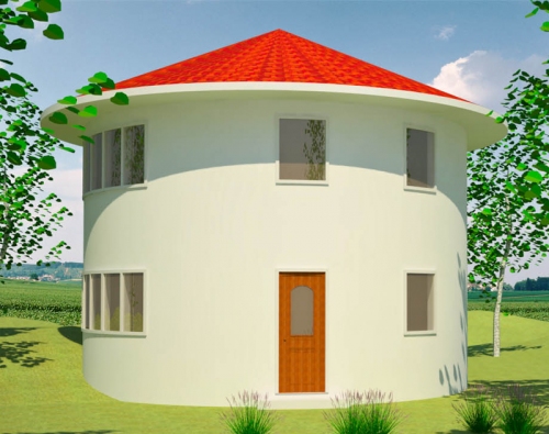 2-Story Earthbag Roundhouse Plan